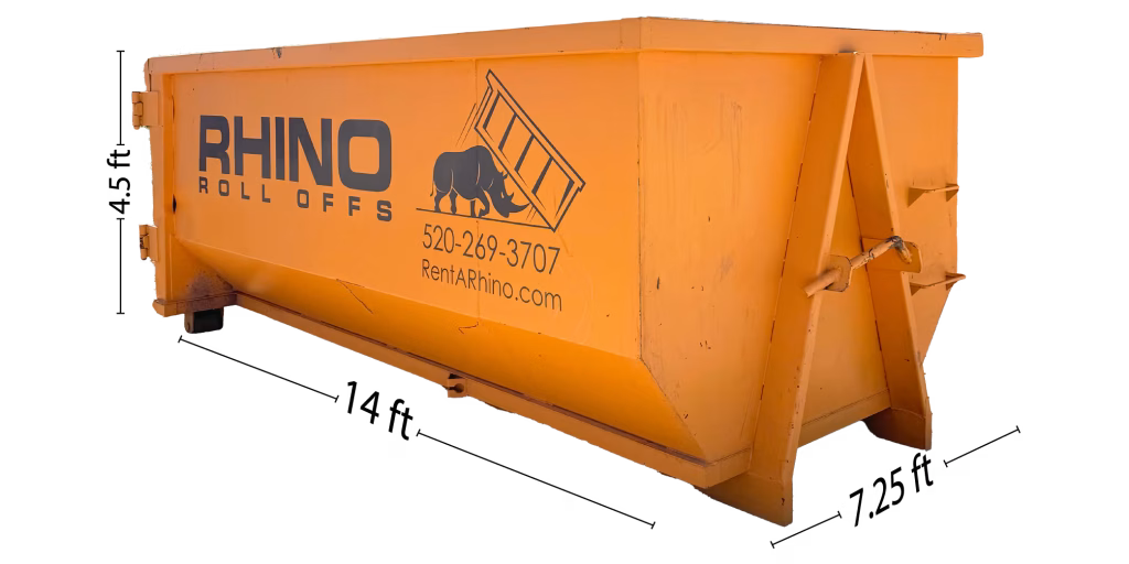 rhino dumpster sizing